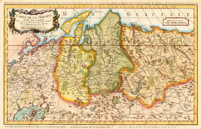 Siberië en Rusland 1756 Bellin